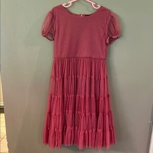 Bardot Pink Ruffled Tiered dress